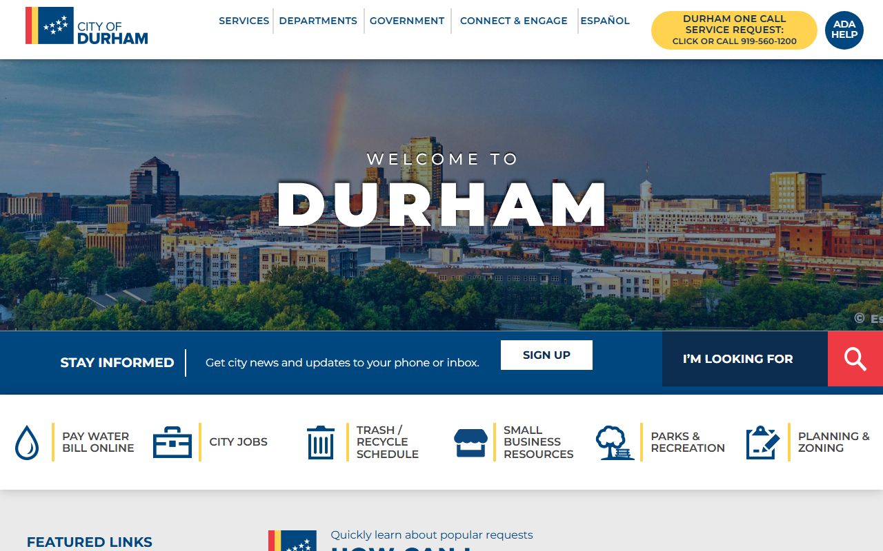 City of Durham official resources for Durham genealogy research