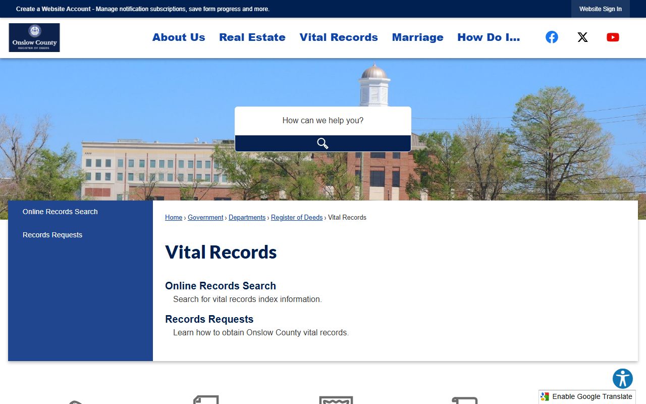 Onslow County Public Library Jacksonville genealogy and local history resources