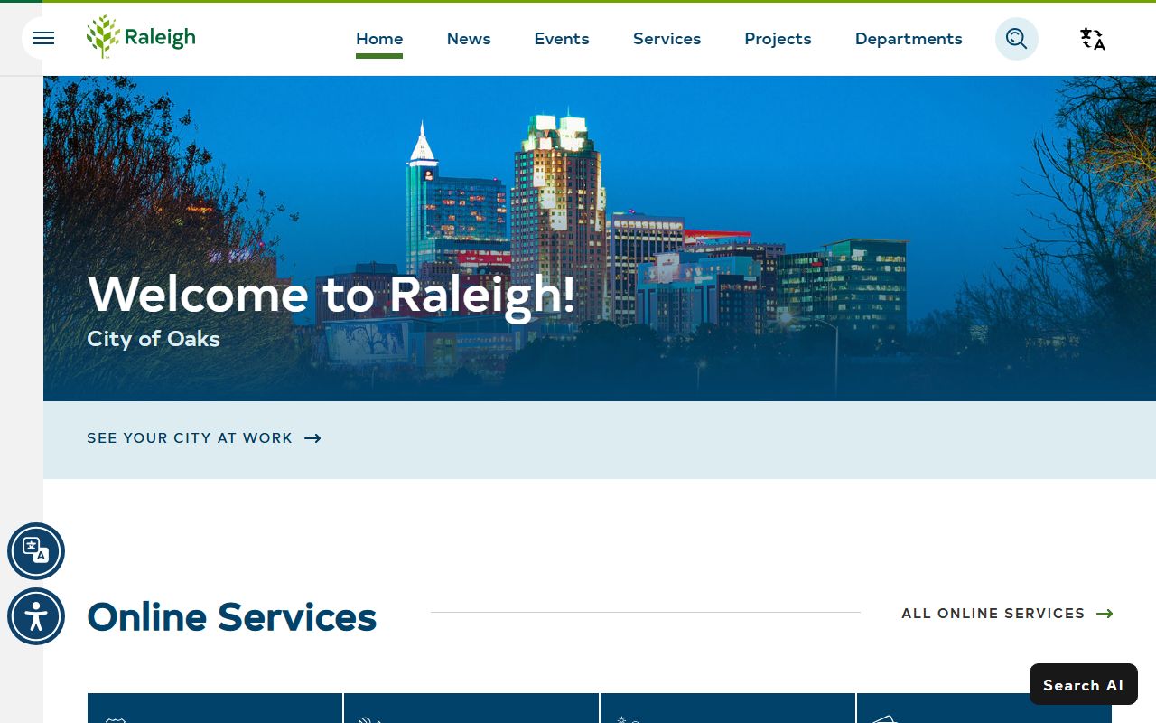 City of Raleigh official resources for Raleigh genealogy research
