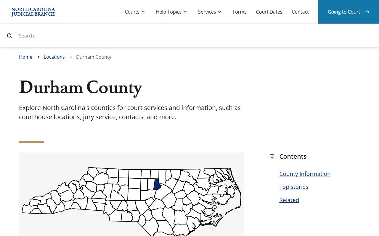 Durham County genealogy court records through the North Carolina Judicial Branch