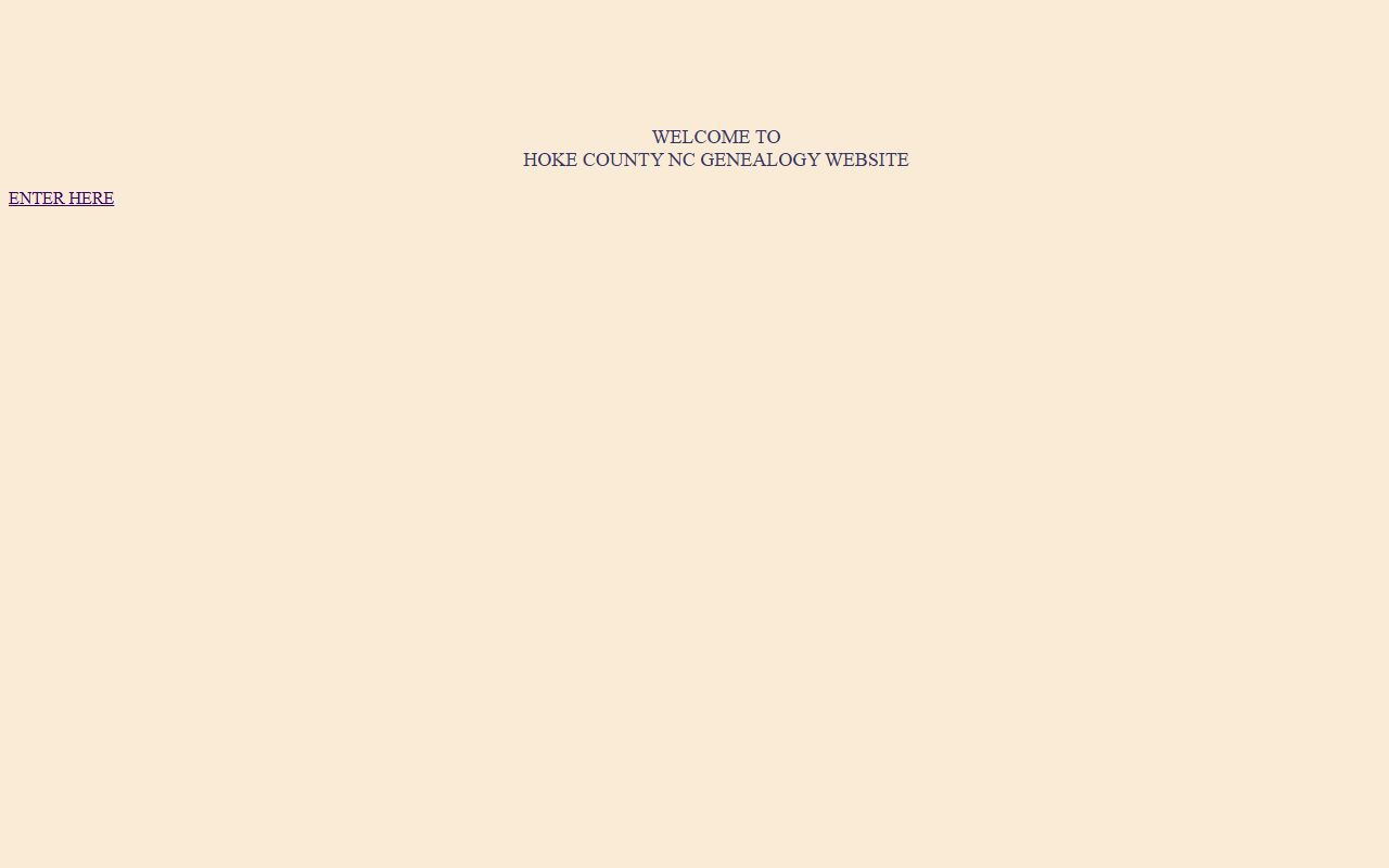 Hoke County NCGenWeb genealogy records page