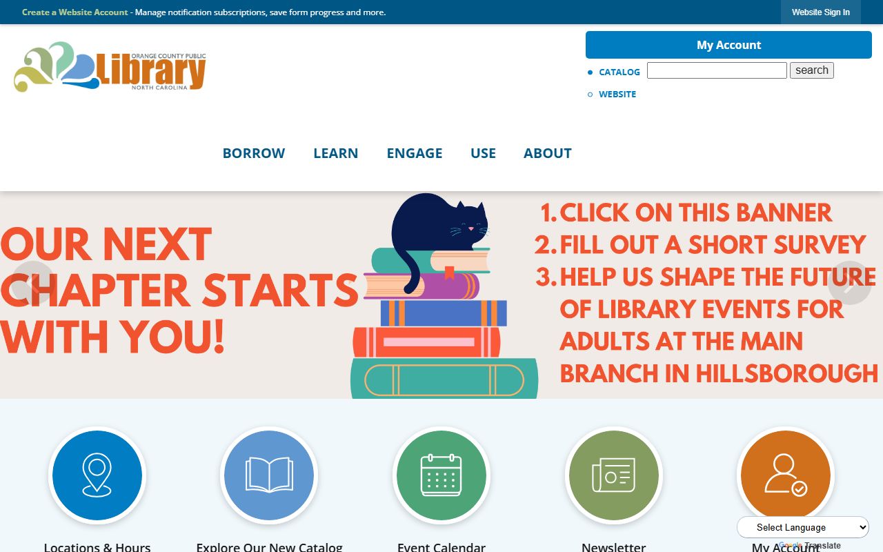 Orange County Public Library local history and genealogy research collection in Hillsborough