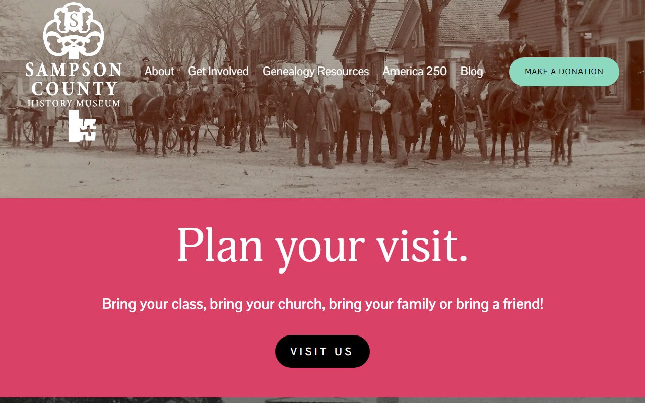 Sampson County Historical Society genealogy resources and family records